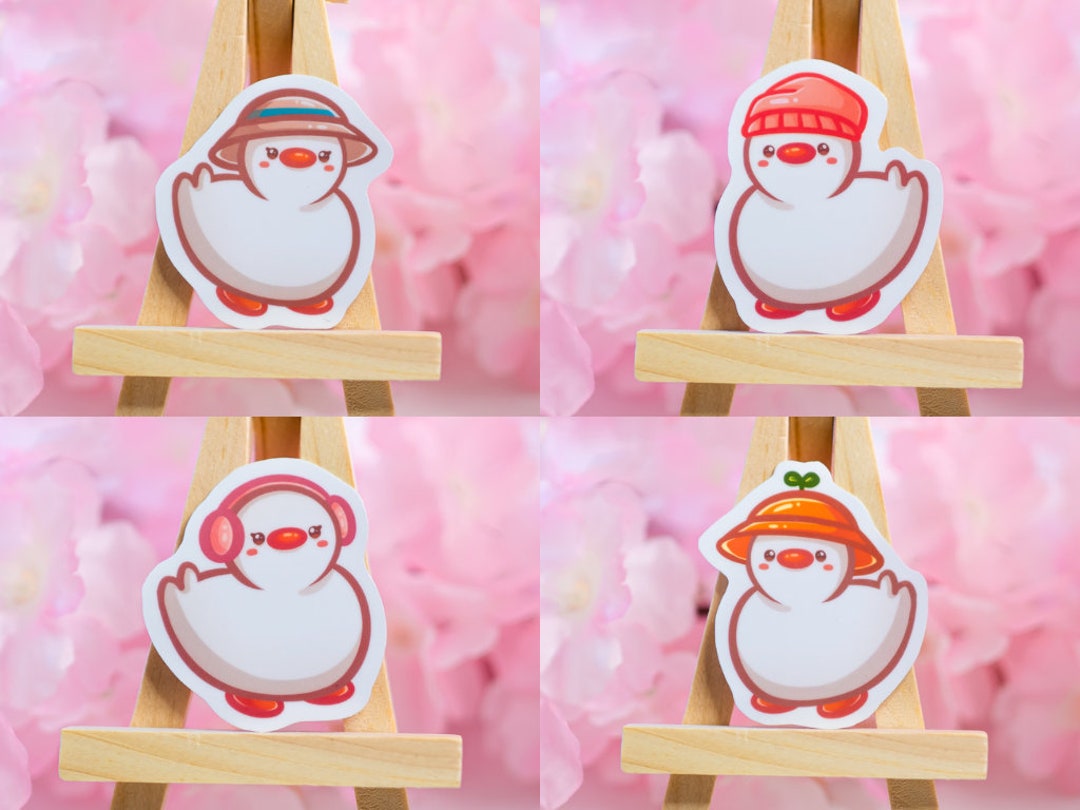 Cute Kawaii Sticker Goose With Hat Duck Ducks Sticker White, Yellow ...