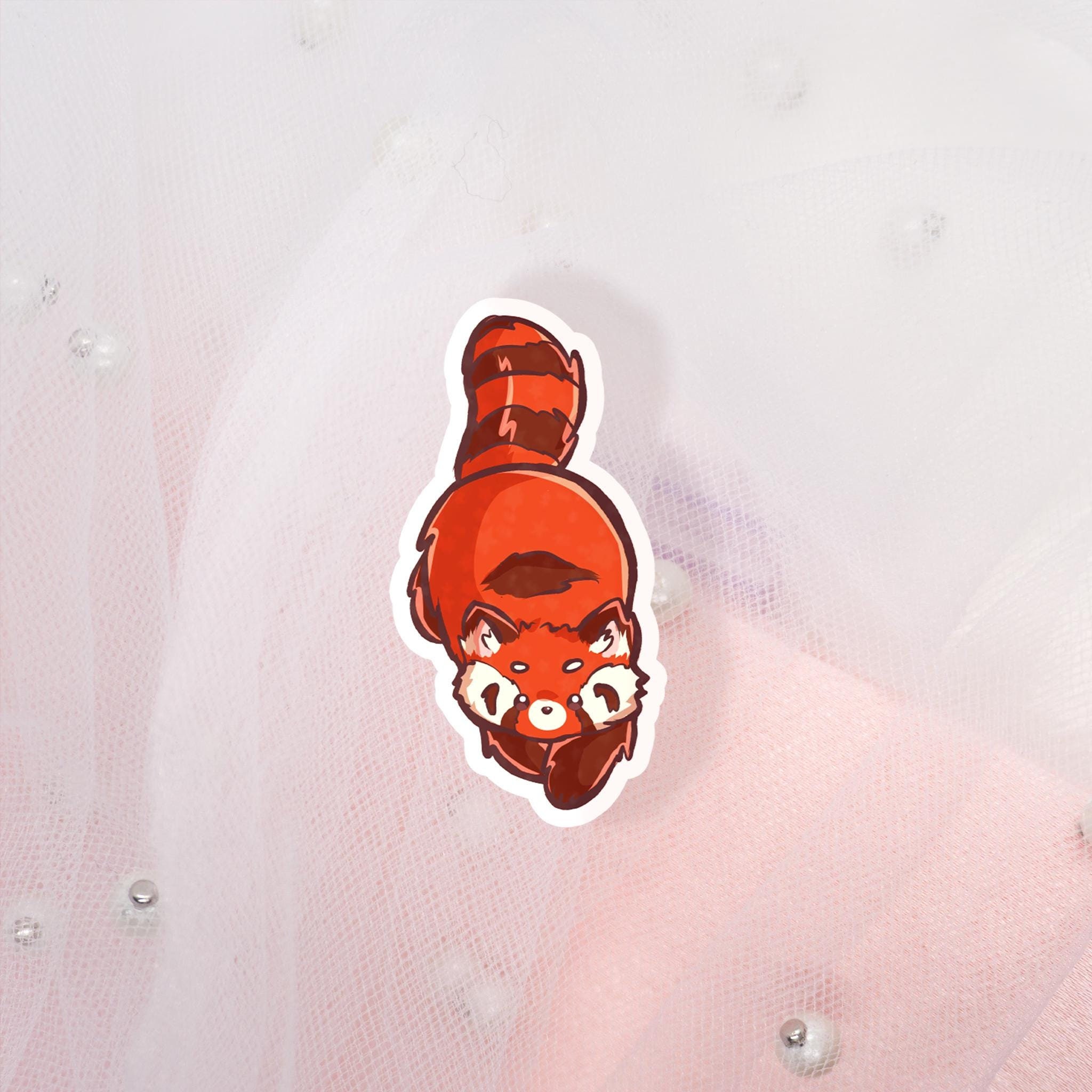 Cute Kawaii Red Panda Glitter Stickers | Red Panda | Laptop Stickers ...