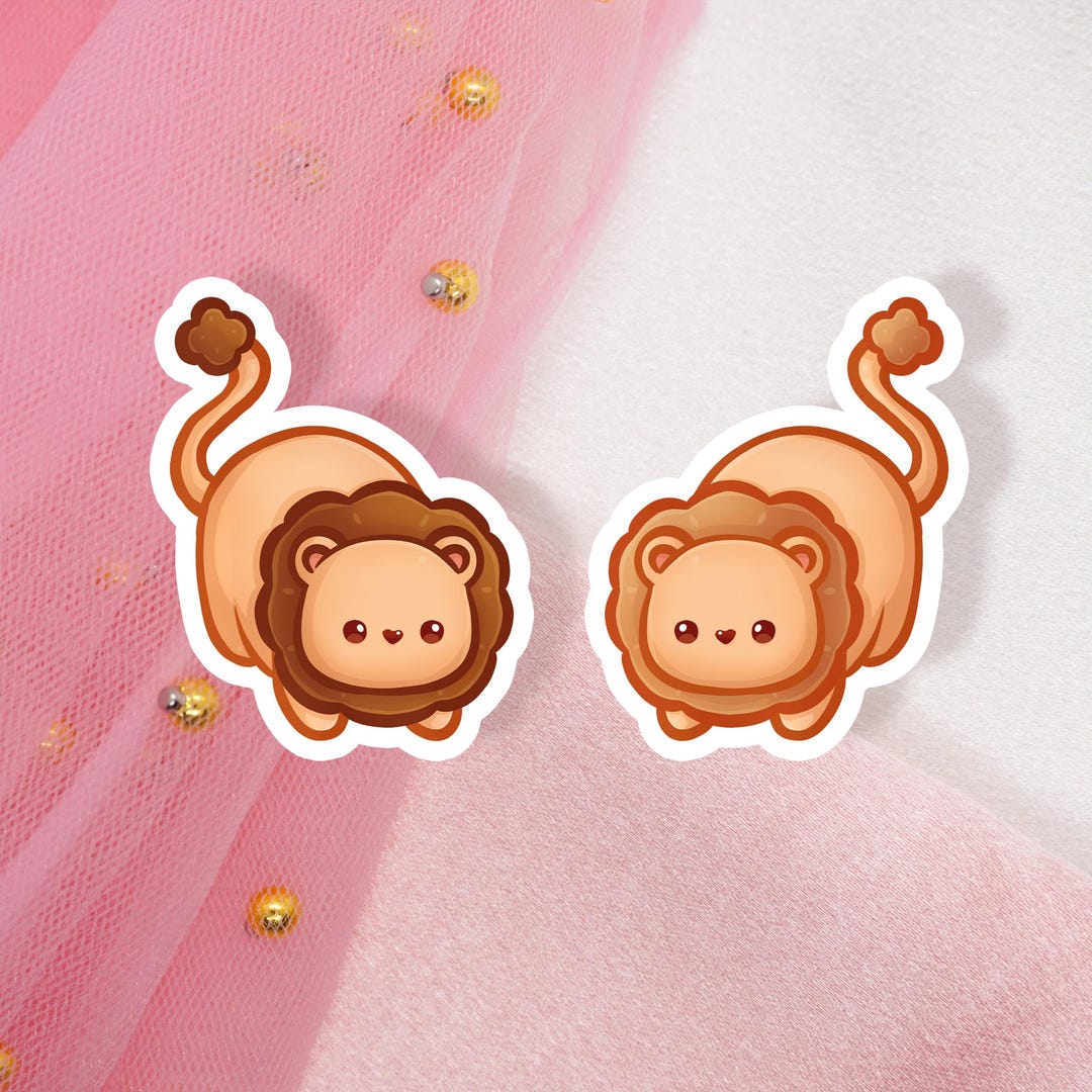 Cute Kawaii Sticker | Lion | Lions | Big Cat | Waterproof | Water ...