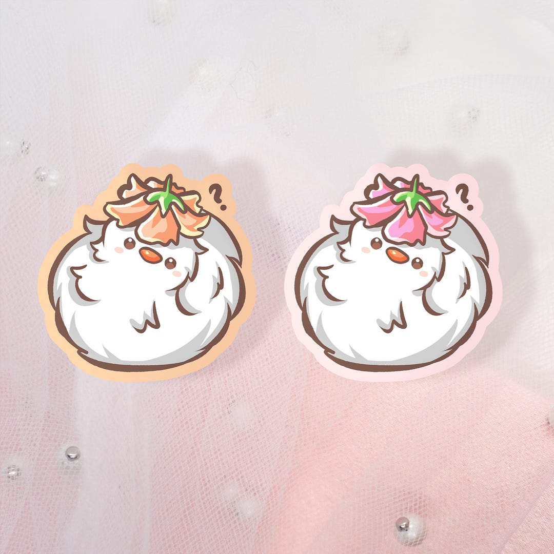 Cute Kawaii Duck With Flower Sticker | Ducky With Flower | Goose ...