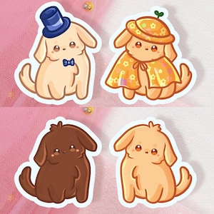 Cute Kawaii Sticker | Puppy Dog | Golden Retriever | Labrador | Puppy Sticker | Waterproof | Water-resistant | Handmade | Vinyl Sticker