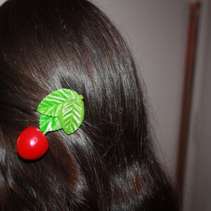NOVO item Grampos de cabelo cereja de 7 cm, Grampo de cabelo cereja, Grampo de cereja, Grampo de cabelo