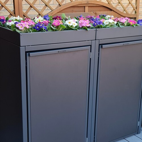 Triple Wheelie Bin Store With Green Roof Planter Etsy UK
