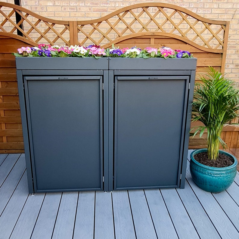 Premium Wheelie Bin Store With Green Roof Planter 240L Etsy