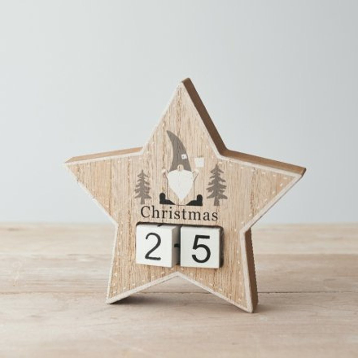 Christmas Countdown Block Countdown Calendar Wooden Etsy