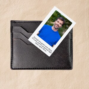 Personalised Memorial Wallet Card, Custom Photo Tribute for Loss of Loved One, Wallet Insert In Loving Memory Christian Keepsake Gift