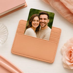 Personalised Photo Wallet Card, Anniversary Gift for Him or Her, Custom Metal Card Keepsake, Romantic Gift for Husband, Wife or Partner
