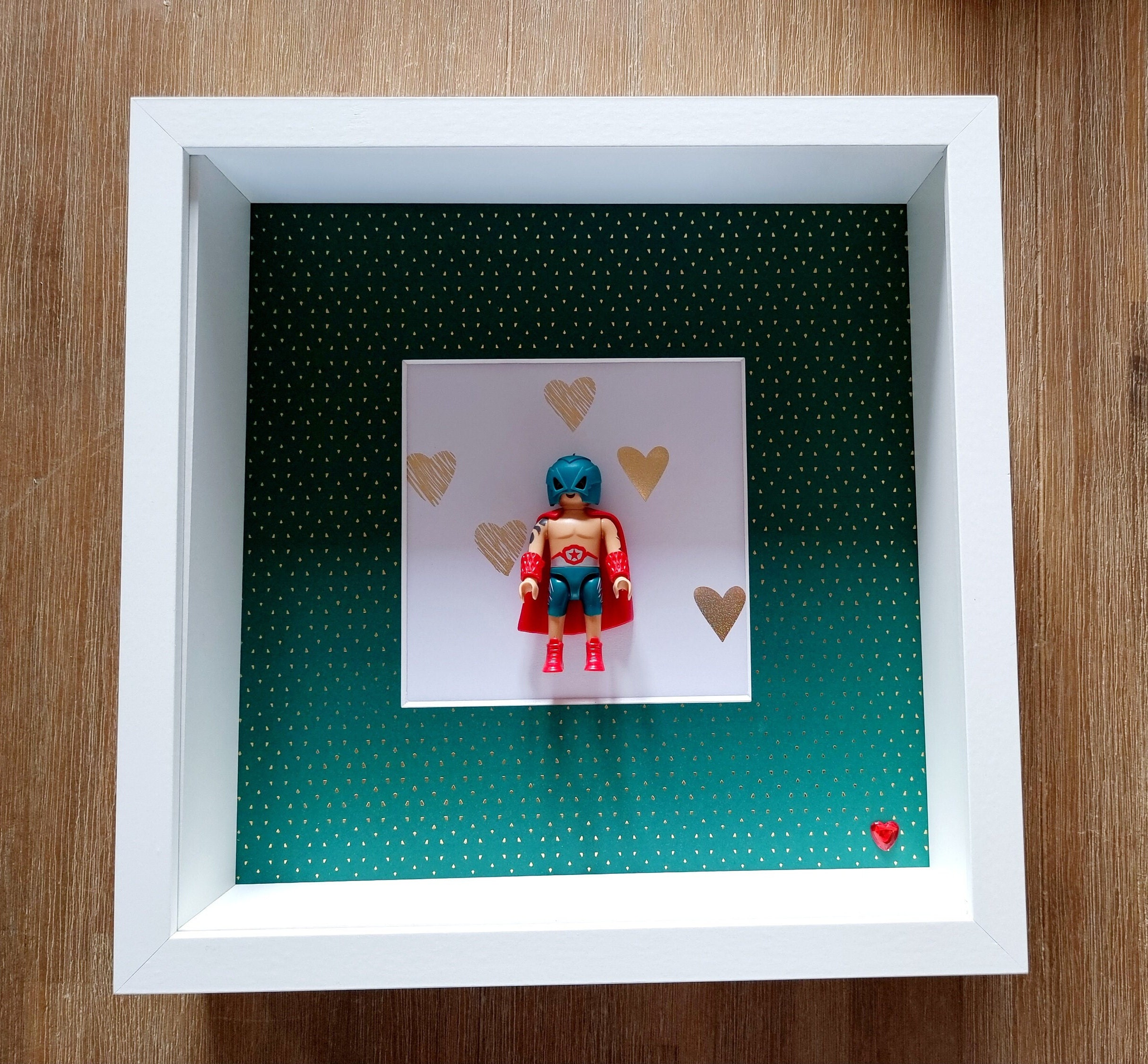 Cadre Playmobil Gravé et Personnalisable Fête Des Pères ou Anniversaire avec Le Message de Votre Cho