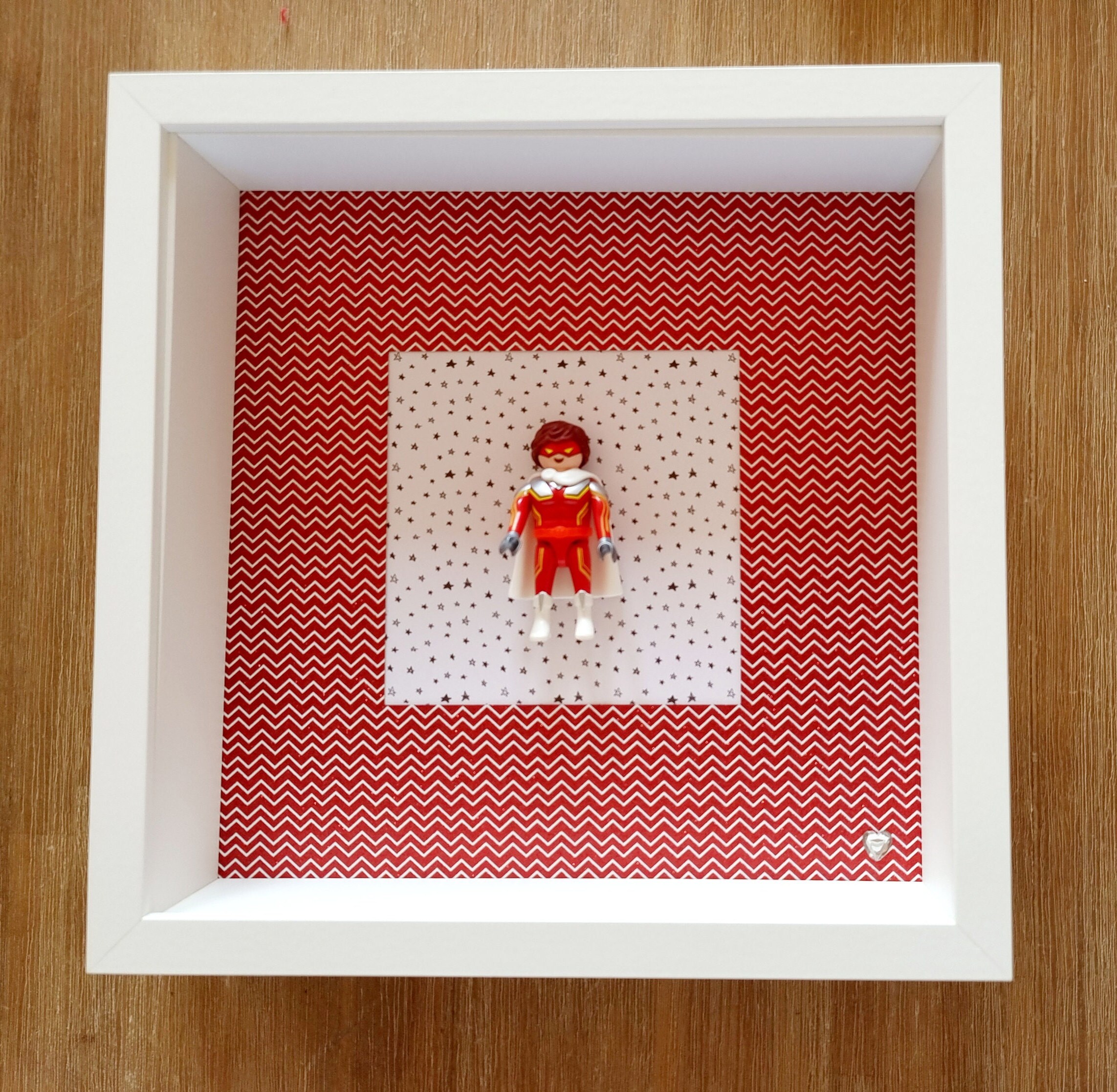 Cadre Playmobil Gravé et Personnalisable Fête Des Pères ou Anniversaire avec Le Message de Votre Cho