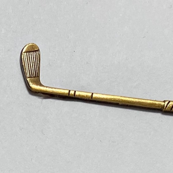 Brass Tie Bar, Golf Club design tie clip,  Golf Tie Bar
