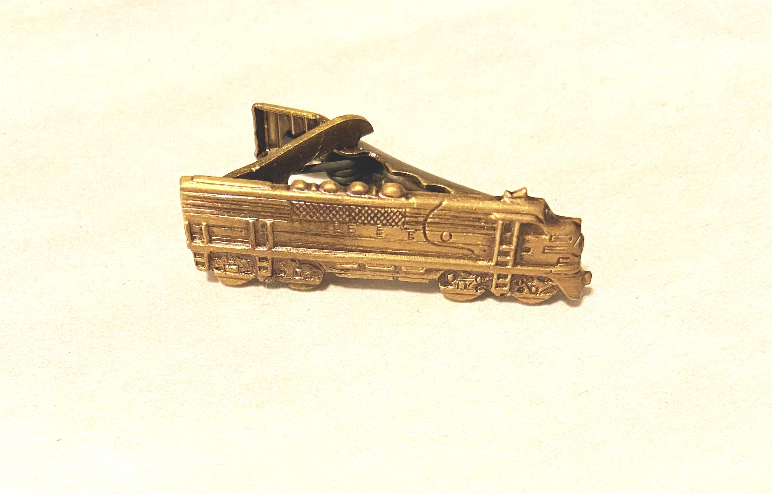 Mens Train Tie Clip - Etsy display picture 1