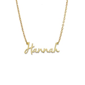 Magnolia Gold Nameplate Necklace