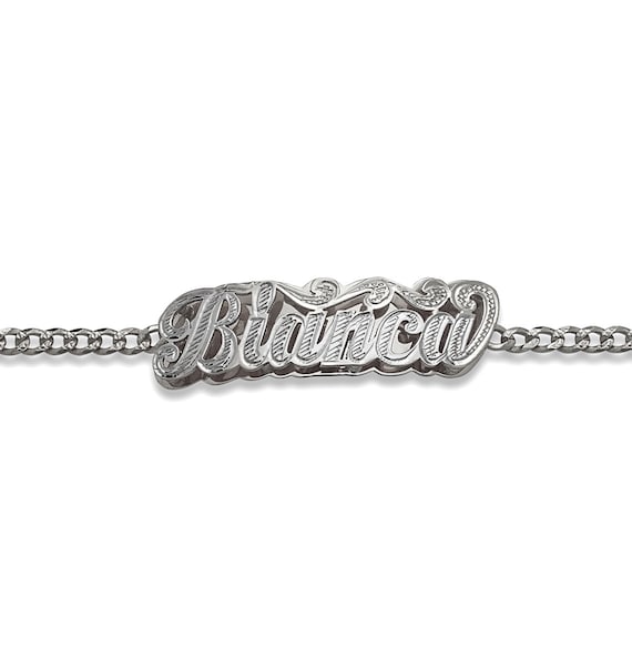 Personalized Sterling Silver Double Nameplate Bracelet