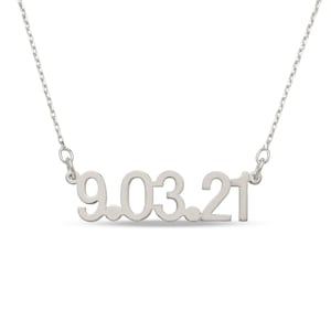 Numeral 925 Sterling Silver Nameplate Necklace