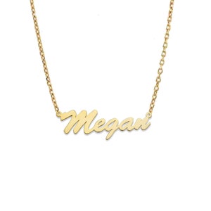Thin Cursive Gold Nameplate Necklace