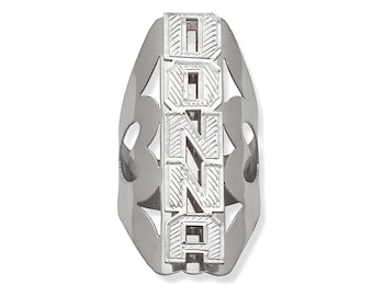 Vertical .925 Sterling Silver Name Ring