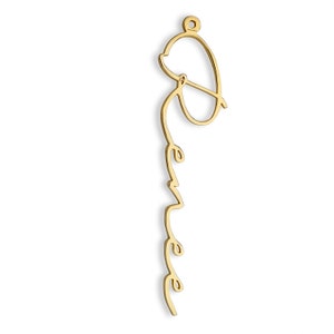 Signature Vertical Gold Name Necklace