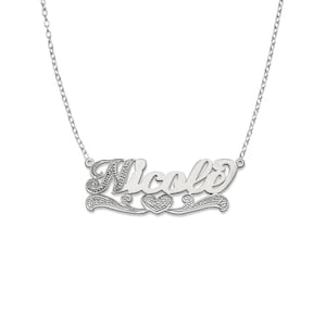 Heart .925 Sterling Silver Nameplate Necklace