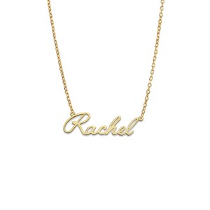 Angelface Gold Nameplate Necklace