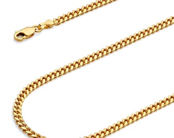 May include: A gold curb chain necklace with a lobster clasp.