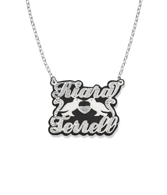 925 Sterling Rihanna Name Necklace Name Necklace Expensive Arabic Luxury  Silver Name Necklace Pearl