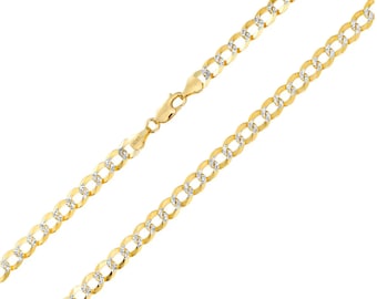 Pode incluir: Um colar de corrente de ouro com um design de corte de diamante. A corrente é feita de ouro de 10 quilates e tem um fecho de lagosta.