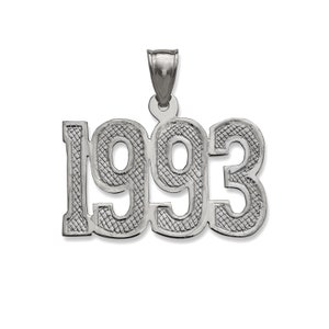 Date .925 Sterling Silver Pendant