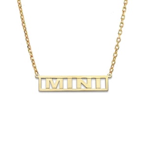 Block Gold Nameplate Necklace