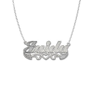 Heart .925 Sterling Silver Nameplate Necklace