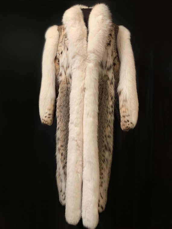 Vintage Bobcat + Fox Fur Coat Gem
