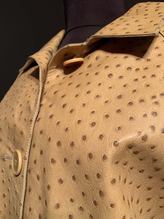 Ostrich leather coat hotsell