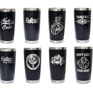 Vasos de café de acero inoxidable FALLOUT, regalo de San Valentín