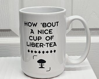 HELLDIVERS Custom Coffee Mug 15oz LIBER-TEA, Spread Democracy!
