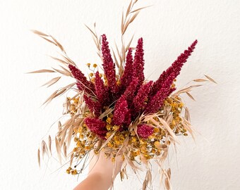 Bouquet of dried flowers autumn, dried flowers, gift bouquet, dried flowers, red, yellow, autumn decoration, gift moving, gift girlfriend