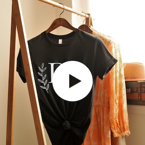 BC 3001 Video Mockup Black | Bella & Canvas 3001 Black Mockup Video | Vintage Style BC3001 Black Video Mockup