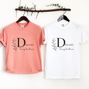 Comfort Colors 1717 Mockup White and Terracotta Couple | Comfort Colors C1717 White & Terracotta Mockup Couple