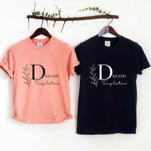Comfort Colors 1717 Mockup Black and Terracotta Couple | Comfort Colors C1717 Black & Terracotta Mockup Couple