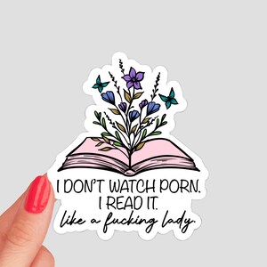 Read it Like a Lady Sticker / spicy reads book sticker smut
