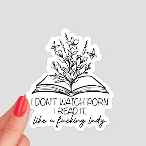Read it Like a Lady Sticker / spicy reads book sticker smut
