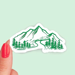 Mountain Trees Vinyl Sticker