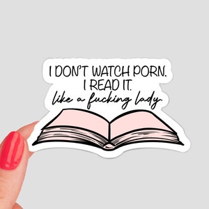 Read it Like a Lady Sticker / spicy reads book sticker smut