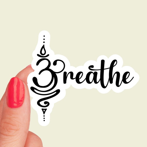 Breathe Sanskrit Vinyl Sticker