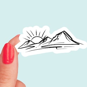 Mountain Sunrise Vinyl Sticker
