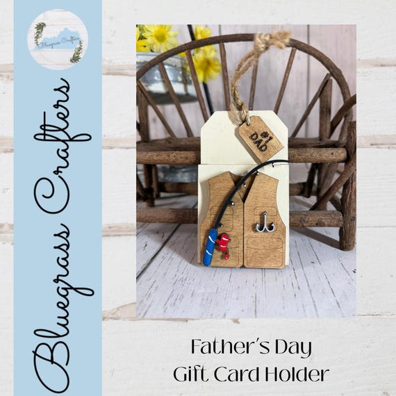 Father's Day Gift Card Holder, Fishing Gift Card Holder, Father's Day Gift, Fishing Pole, Gift for Dad