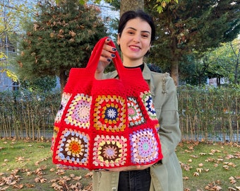 red square purse