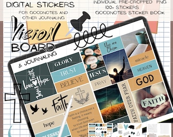 Faith Digital Stickers for GoodNotes, Journaling (PNG, Goodnotes file)