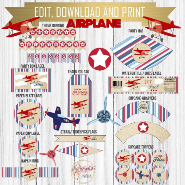 Vintage Airplane Decor Etsy