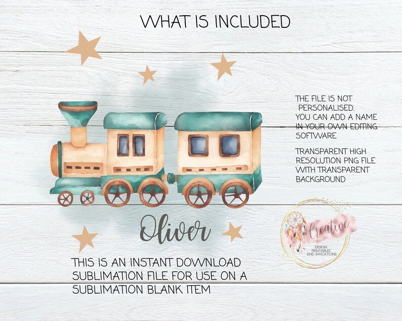 Toy Train Baby Sublimation Design (PNG File) - Etsy