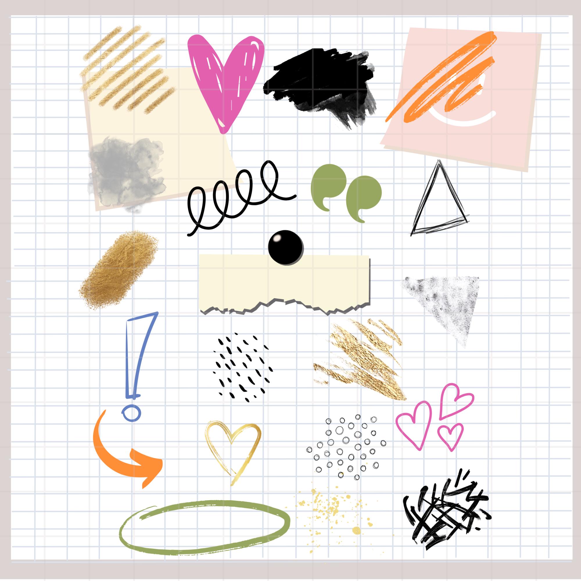 Random Cologe Notes Fitness Collage GOODNOTES Stickers,digital Vision Board and Journaling ...