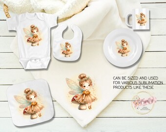 Fairy Baby Sublimation Design PNG (Instant Download)